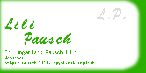 lili pausch business card